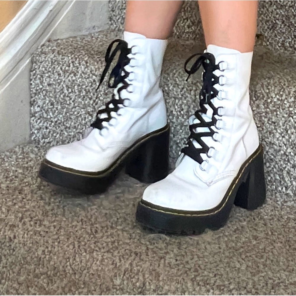 platform Dr. Marten heeled boots